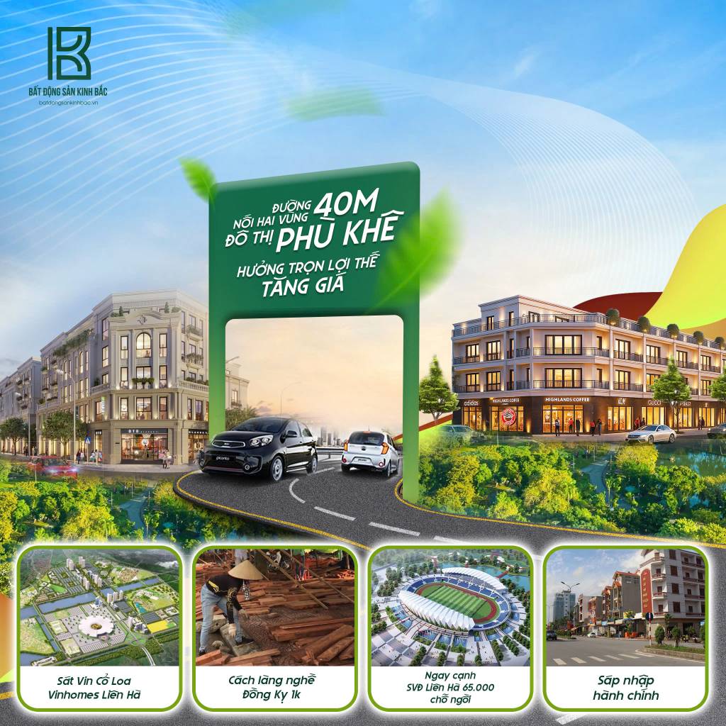 Bán nhà phố 100m² KĐT Phù Khê, Từ Sơn, vị trí đắc địa, giá 10.5 tỷ, sổ đỏ, tiềm năng kinh doanh